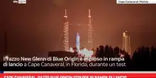 Cape Canaveral, razzo Blue Origin esplode in rampa di lancio