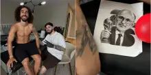 Cucurella mantiene la promessa: tatuaggio per De la Fuente. FOTO