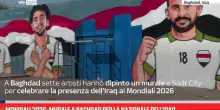 Mondiali 2026, murale a Baghdad per la nazionale dell'Iraq
