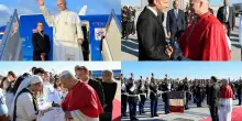 Papa Leone XIV in Francia, lo accolgono Emmanuel e Brigitte Macron