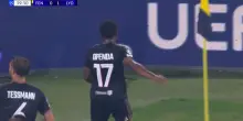 Openda, primo gol con la maglia del Lione al Fenerbahce