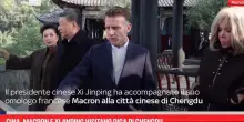Cina, Macron e Xi Jinping visitano diga di Chengdu