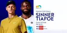 Atp Miami, quarti: Sinner-Tiafoe oggi alle 18 live su Sky