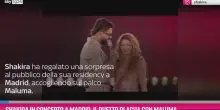 Shakira in concerto a Madrid, il duetto di Agua con Maluma