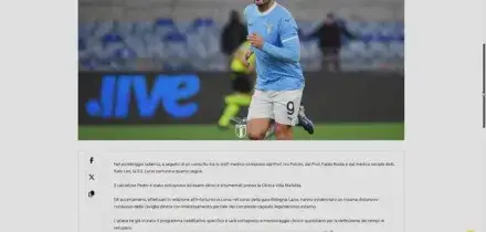 Lazio, Pedro out: trauma alla caviglia destra. Le news