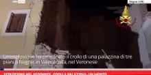 Esplosione nel Veronese, crolla palazzina: un morto