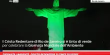Giornata Ambiente, Cristo Redentore si tinge di verde