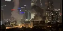 L'attacco iraniano visto da una terrazza di Tel Aviv. VIDEO
