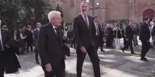 Mattarella a Salamanca, passeggiata e caff&egrave; con Re Felipe