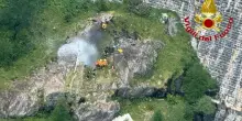 Due morti in schianto di un elicottero nel Verbano-Cusio-Ossola. FOTO
