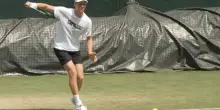 Sinner, l'allenamento prima di Brooksby a Wimbledon