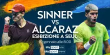 Sinner-Alcaraz sabato alle 8 LIVE su Sky Sport Uno