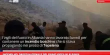 Incendi nel parco nazionale del fiume Vjosa in Albania