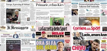 Le prime pagine dei quotidiani di oggi 13 ottobre: la rassegna stampa