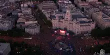 Festa Spagna, si scalda l'atmosfera a Plaza de Cibeles
