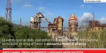 Eurallumina, operai in protesta a sessanta metri d'altezza