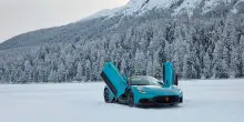 The I.C.E. St. Moritz 2026, le novit&agrave; Maserati in mostra sul lago
