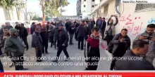 Gaza, funerali dopo raid su scuola nel quartiere Al-Tuffah