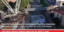 Stop treni a Firenze, rimosso impalcato del ponte al Pino
