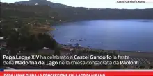 Papa Leone guida la processione sul lago di Albano