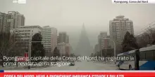 Corea del Nord, neve a Pyongyang imbianca strade e palazzi