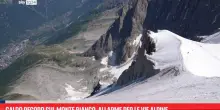 Caldo record sul Monte Bianco, allarme per le vie alpine