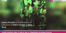 Lenny Kravitz e la figlia Zoe al concerto di Harry Styles