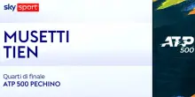 Musetti-Tien: highlights Atp Pechino