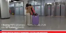 Primi italiani rientrati a Fiumicino da Oman