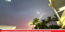 Fulmini sullo stadio di Miami prima di Capo Verde-Uruguay