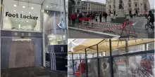 Scontri a Milano, i danni in centro dopo la guerriglia urbana. FOTO