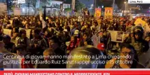 Perù, giovani manifestano contro il neopresidente Jeri