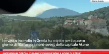 Incendio in Grecia, fiamme e evacuazioni a nord di Atene