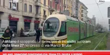 Milano, principio di incendio sul tram 27: paura a bordo