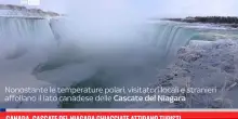 Canada, cascate del Niagara ghiacciate attirano turisti