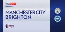 Manchester City-Brighton 1-1: gol e highlights