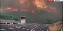 Spagna, videocamera riprende l'avanzata di un incendio