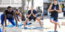 I Mavs in trasferta a Los Angeles si allenano in spiaggia e diventano...i Beach Boys