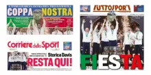 'Coppa nostra': il trionfo in Davis sui giornali. FOTO