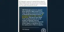 Allarme Fbi su volo per New York, atterra a Pittsburgh: tutti in salvo