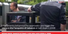 Regno Unito, divieto di fumo a vita per i nati dopo il 2008