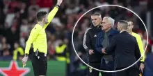 Mourinho espulso nel finale di Benfica Real Madrid: il video e cos'&egrave; successo