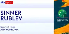 Sinner-Rublev: highlights Atp Roma