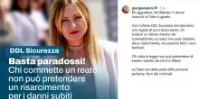 Sicurezza, Meloni: 'Chi commette reati non pu&ograve; essere risarcito&rdquo;