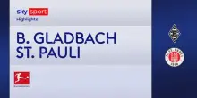 Borussia Moenchengladbach-St. Pauli 2-0: gol e highlights