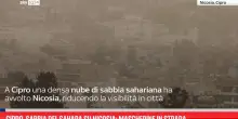 Cipro, sabbia del Sahara su Nicosia: mascherine in strada