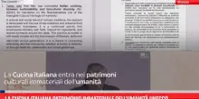 La cucina italiana patrimonio dell'umanità Unesco