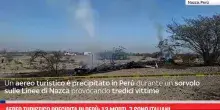 Aereo turistico precipita in Per&ugrave;: 13 morti, 7 sono italiani