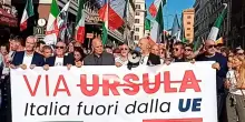 Roma, 5mila in piazza con Rizzo e Toscano per l'uscita dall'Ue