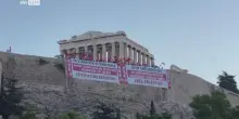 Grecia, proteste pro Palestina sull'Acropoli di Atene